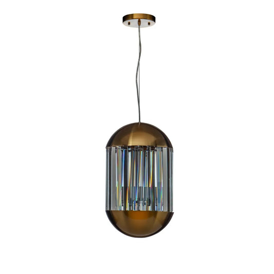 hanging 3 light brass pendant light