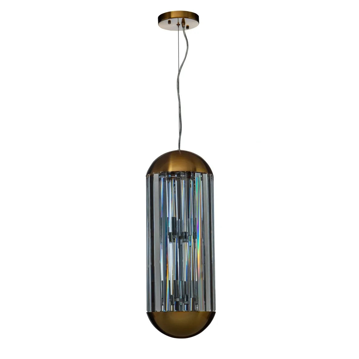 hanging brass 6 light pendant light large