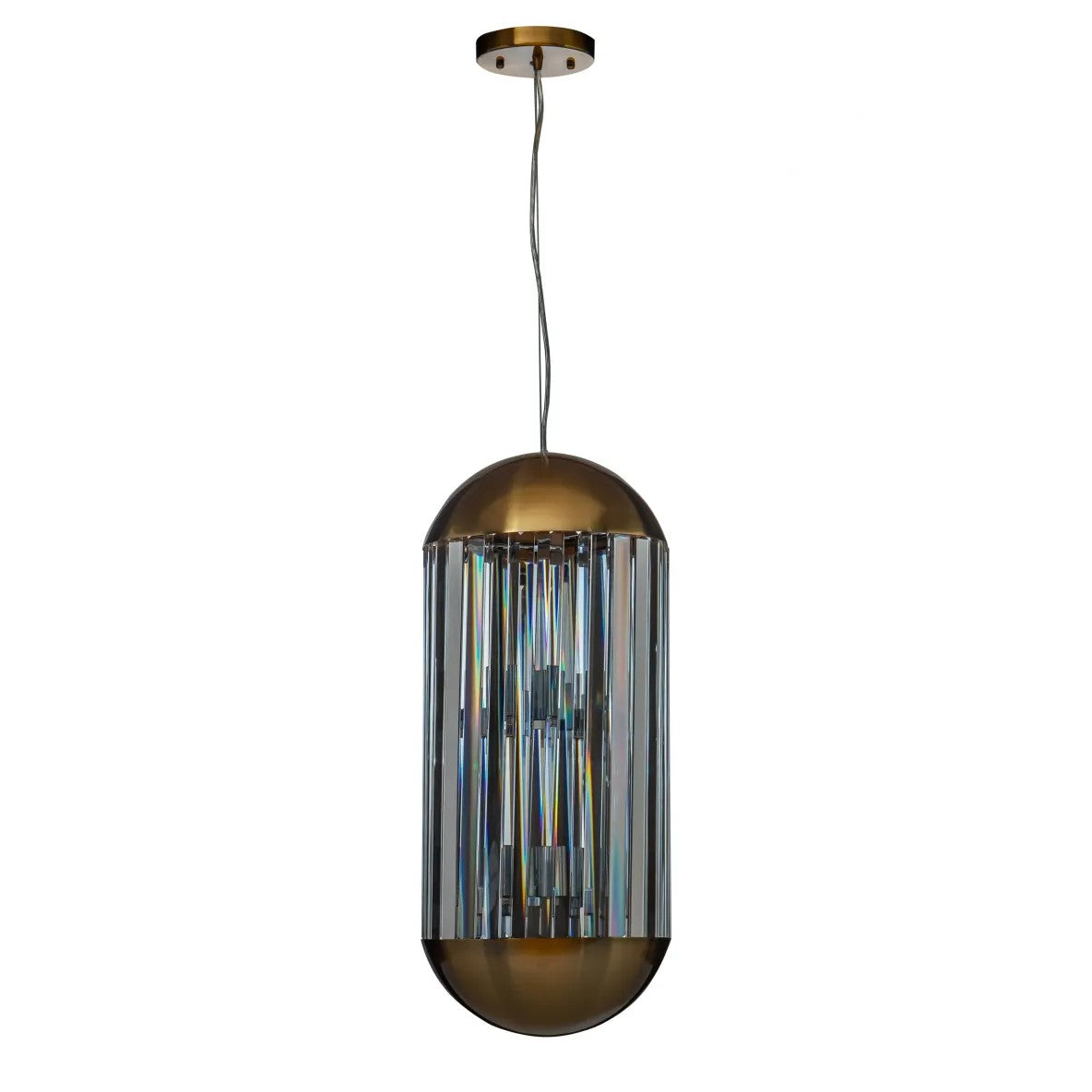 hanging brass bullet pendant light