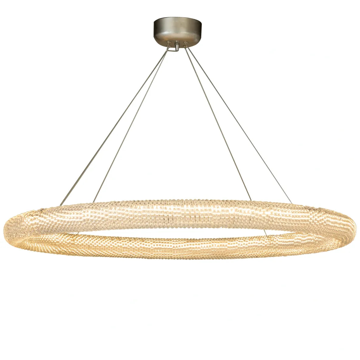 hanging crystal hoop pendant light