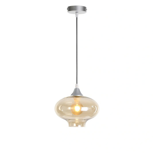 Murano 1 Light Silver Pendant Teardrop Shape