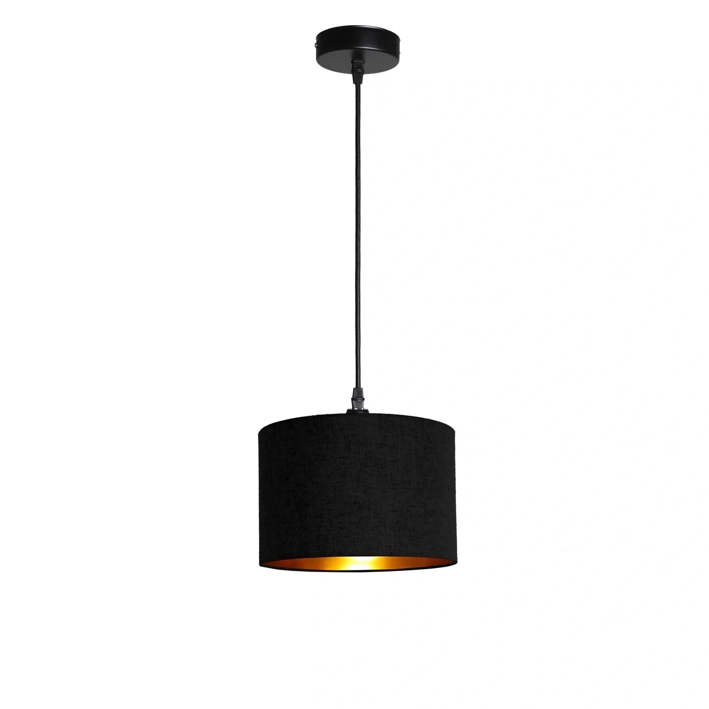 Murano 1 Light Pendant with Hand Made 25cm Fabric shade