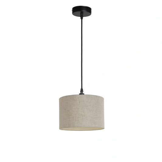 Murano 1 Light Pendant with Hand Made 25cm Fabric shade