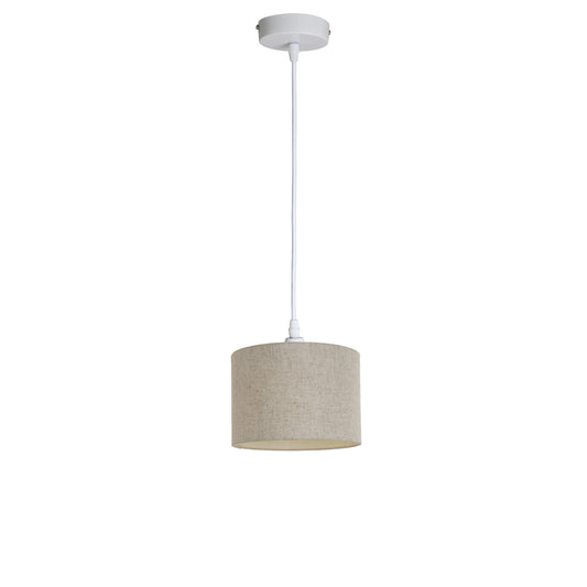 Murano 1 Light Pendant with Hand Made 20cm Fabric shade