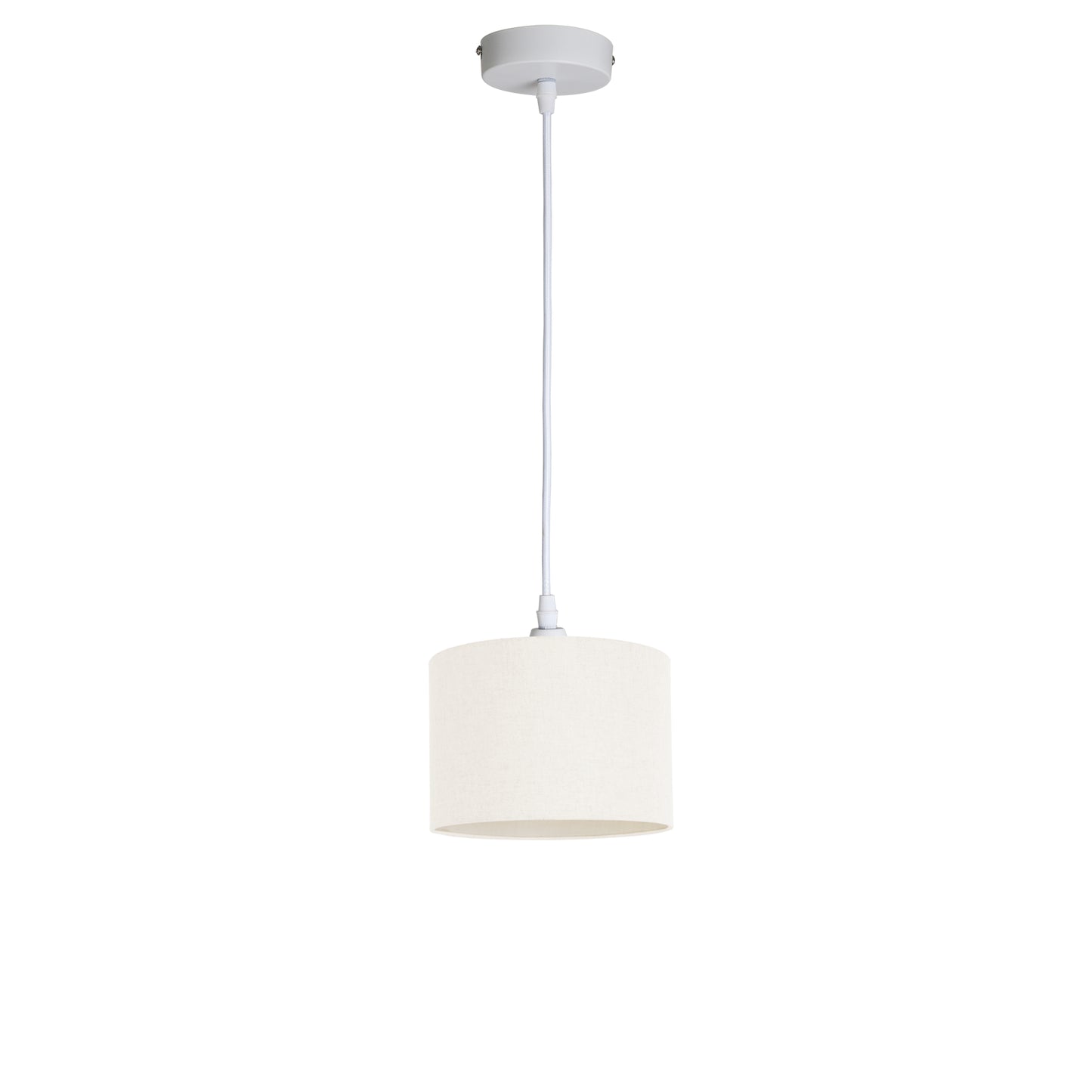 Murano 1 Light Pendant with Hand Made 20cm Fabric shade
