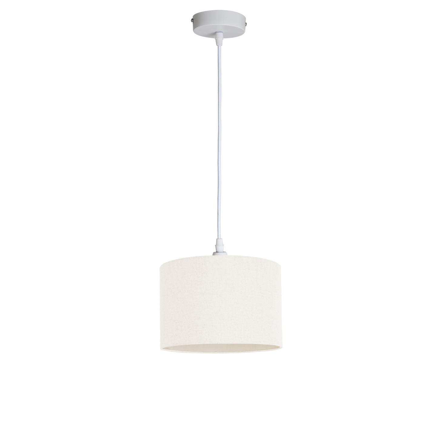 Murano 1 Light Pendant with Hand Made 25cm Fabric shade