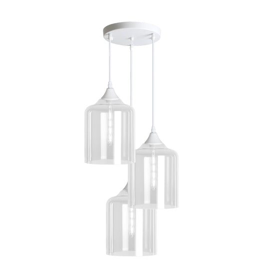 Murano 3 Light Pendant Large Cylinder