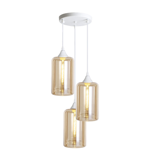 Murano 3 Light Pendant Slim Cylinder