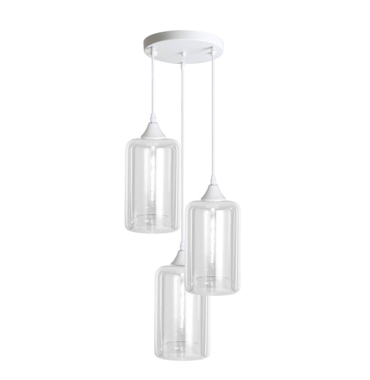 Murano 3 Light Pendant Slim Cylinder
