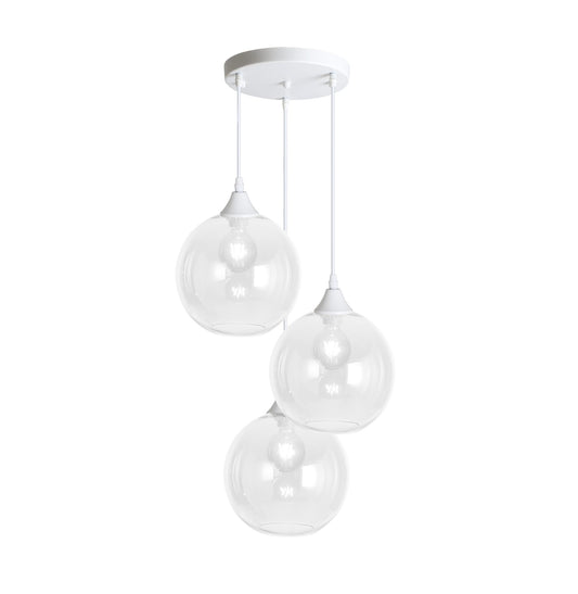 Murano 3 Light Pendant Globe Shade