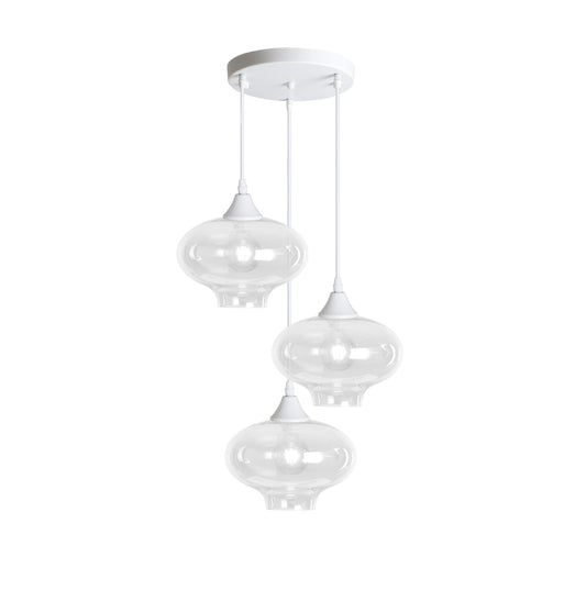 Murano 3 Light Pendant Teardrop Shade