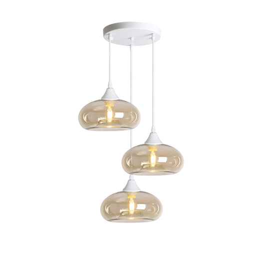 Murano 3 Light Pendant Mushroom Shade