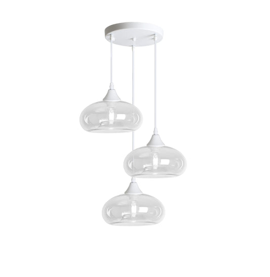 Murano 3 Light Pendant Mushroom Shade