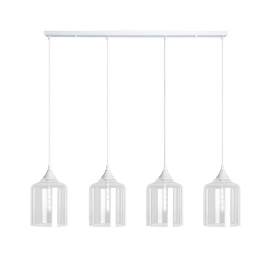 Murano 4 Light Bar Large Cylinder Glass shades