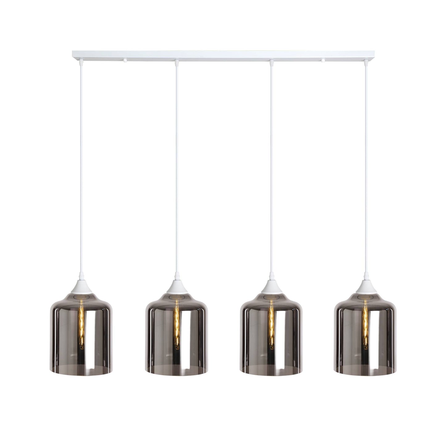 Murano 4 Light Bar Large Cylinder Glass shades