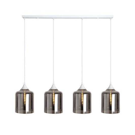 Murano 4 Light Bar Large Cylinder Glass shades