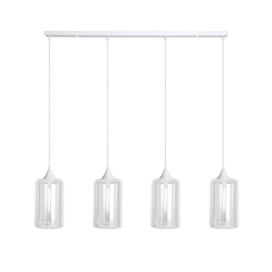 Murano 4 Light Bar Slim Cylinder Glass shades