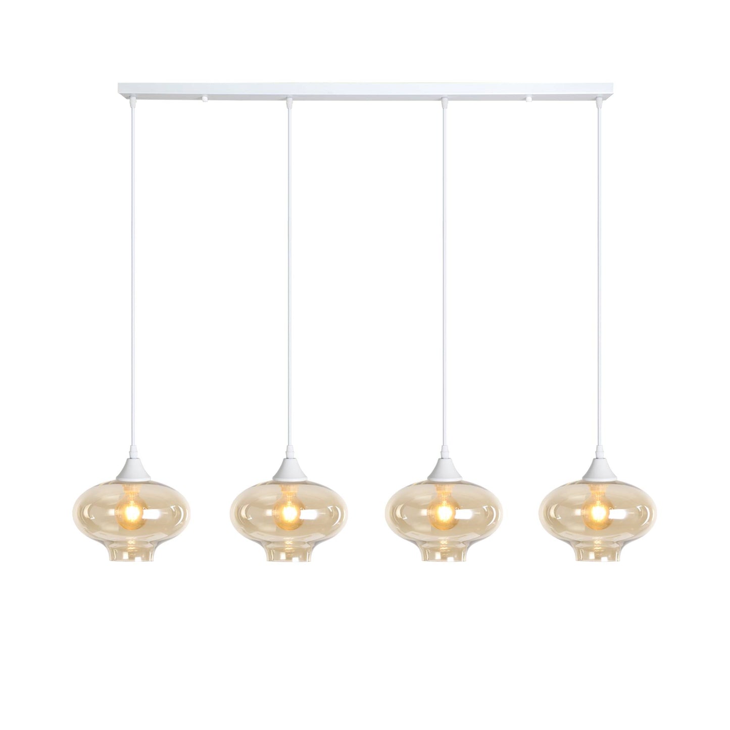 Murano 4 Light Bar with Teardrop Glass shades