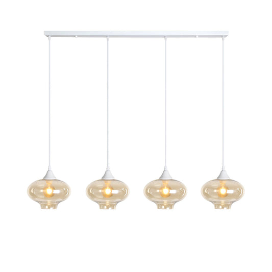Murano 4 Light Bar with Teardrop Glass shades