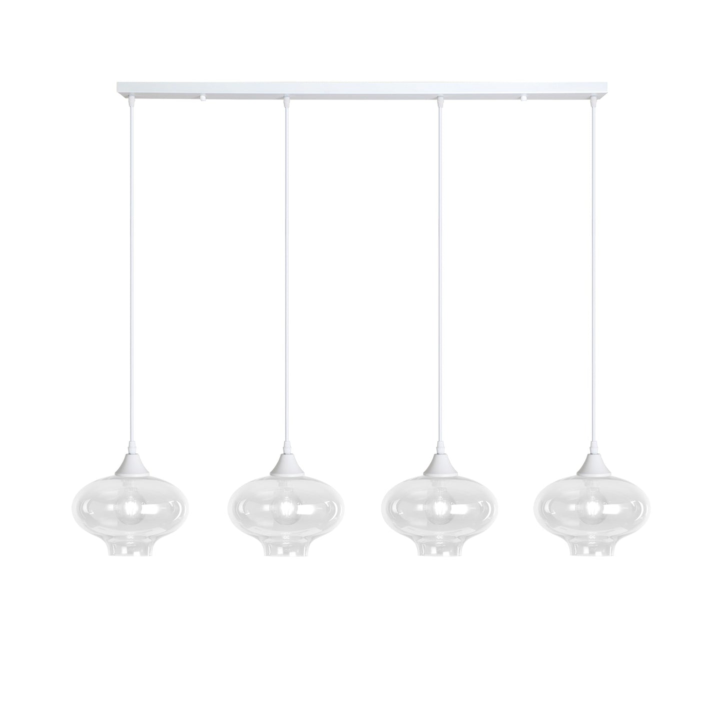 Murano 4 Light Bar with Teardrop Glass shades