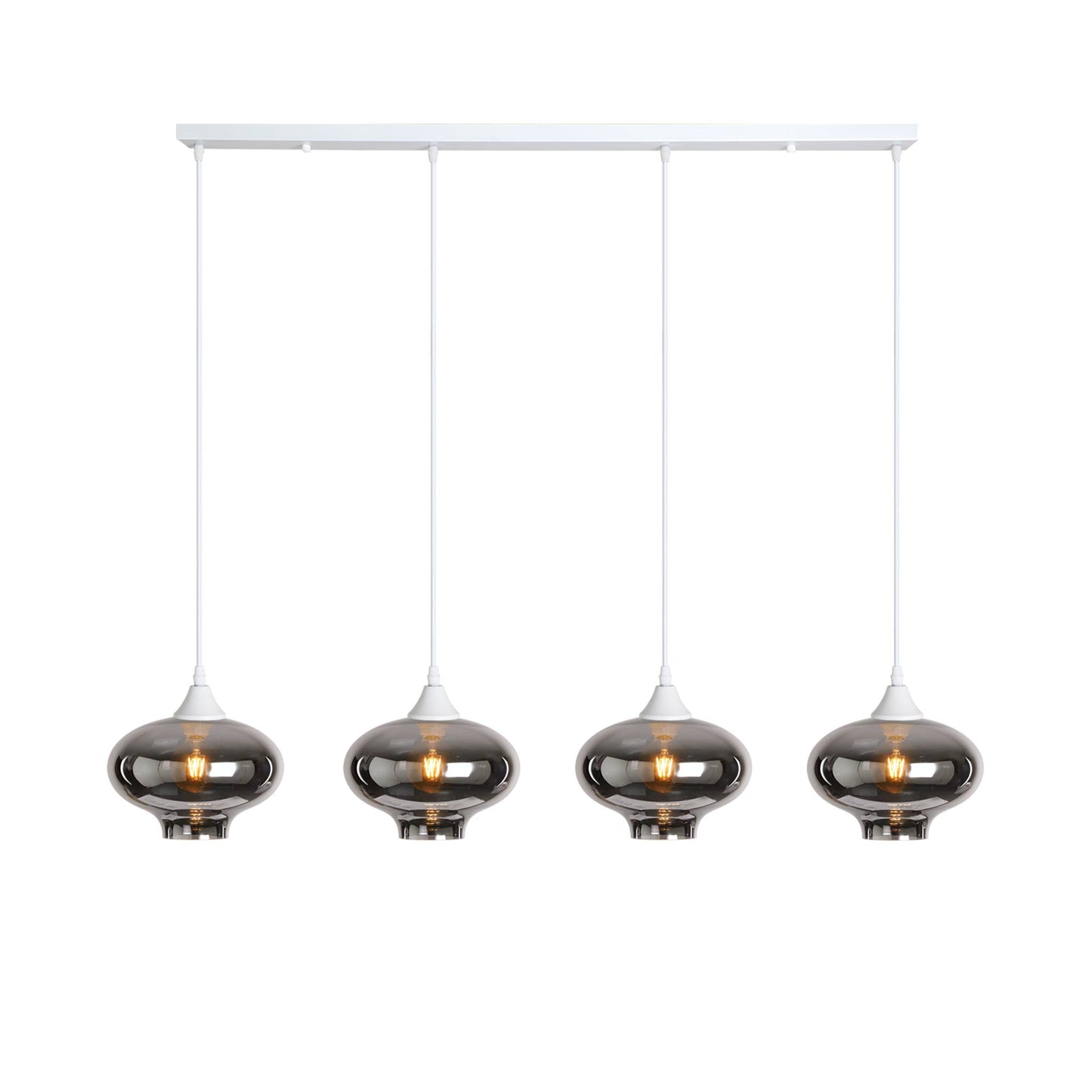 Murano 4 Light Bar with Teardrop Glass shades