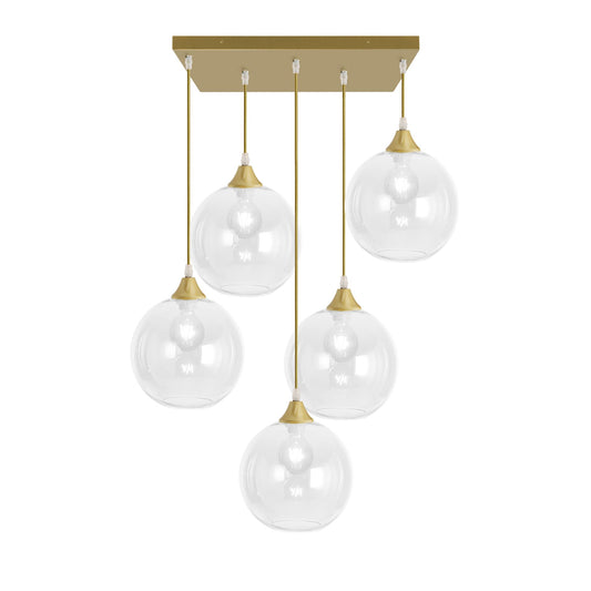 Murano 5 Light Pendant Globe Shades