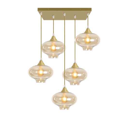 Murano 5 Light Pendant Teardrop Shades
