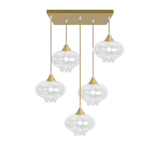 Murano 5 Light Pendant Teardrop Shades