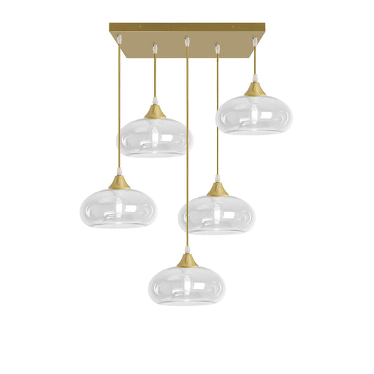 Murano 5 Light Pendant Mushroom Shades