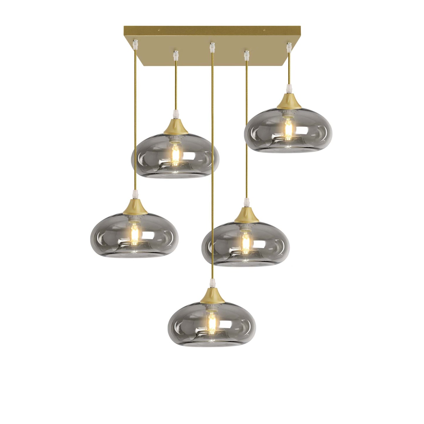 Murano 5 Light Pendant Mushroom Shades