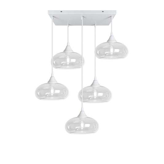 Murano 5 Light Pendant Mushroom Shades
