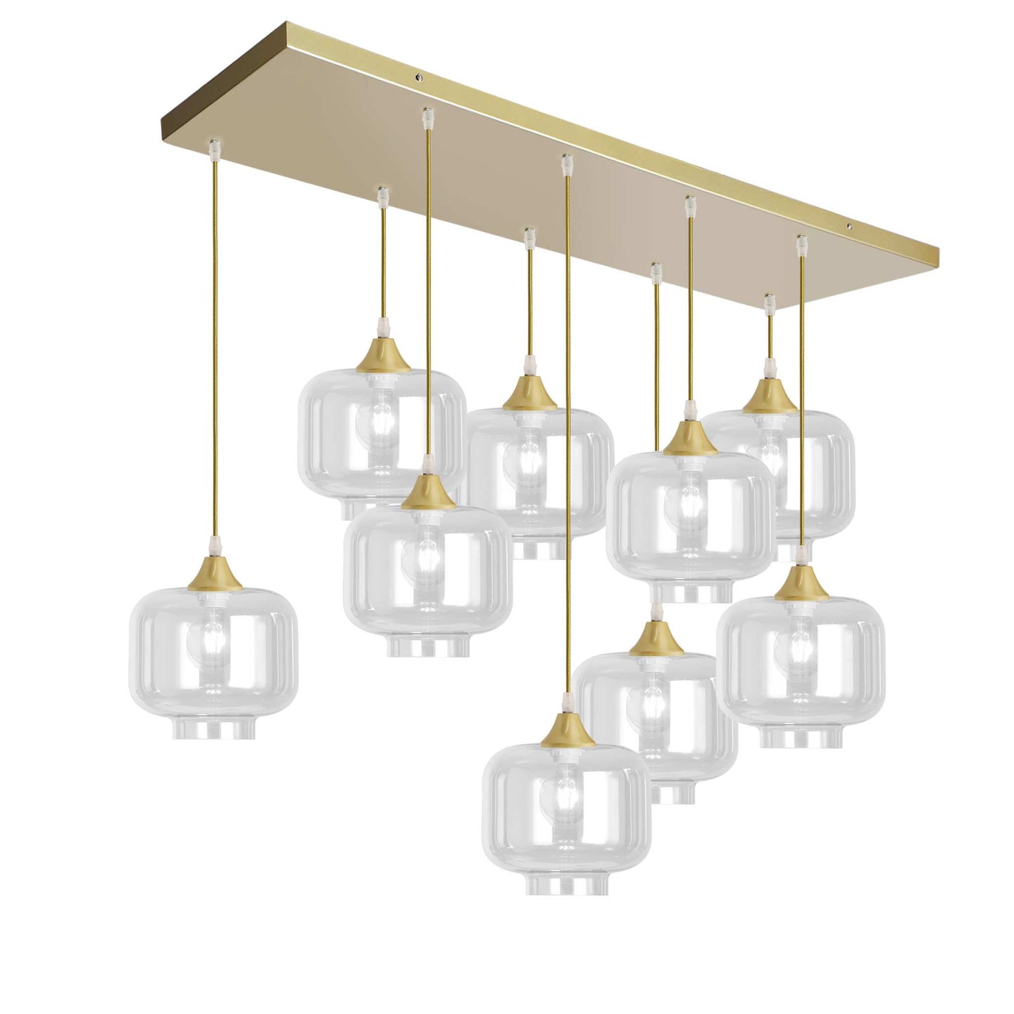Murano 9 Light Pendant Round Shades