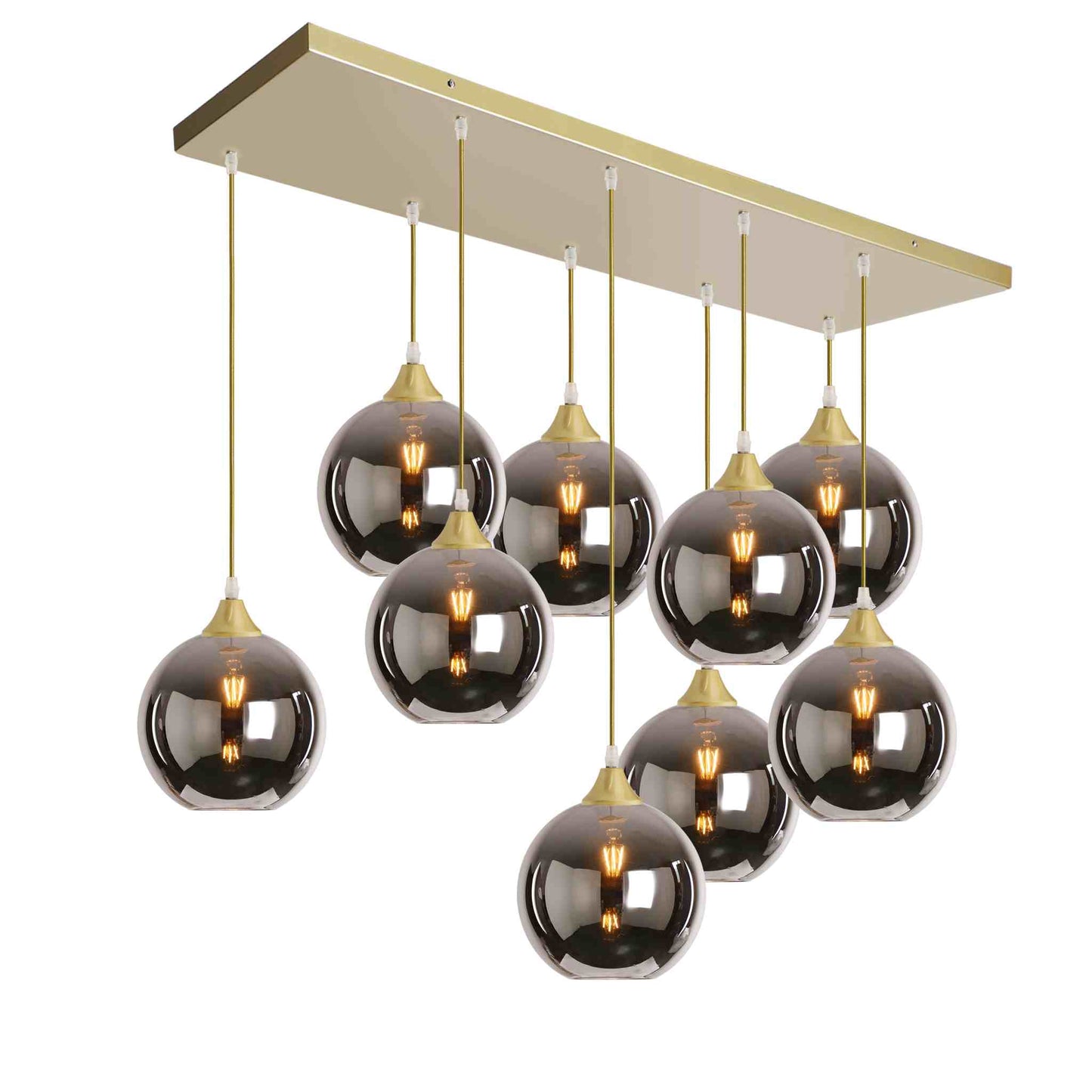 Murano 9 Light Pendant Globe Shades