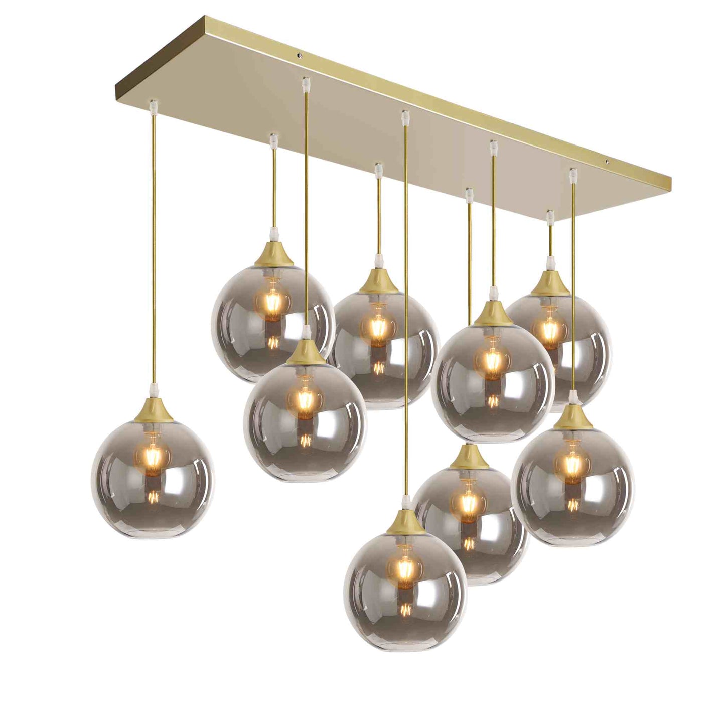 Murano 9 Light Pendant Globe Shades