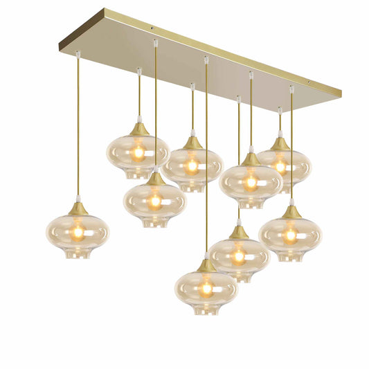 Murano 9 Light Pendant Teardrop Shades