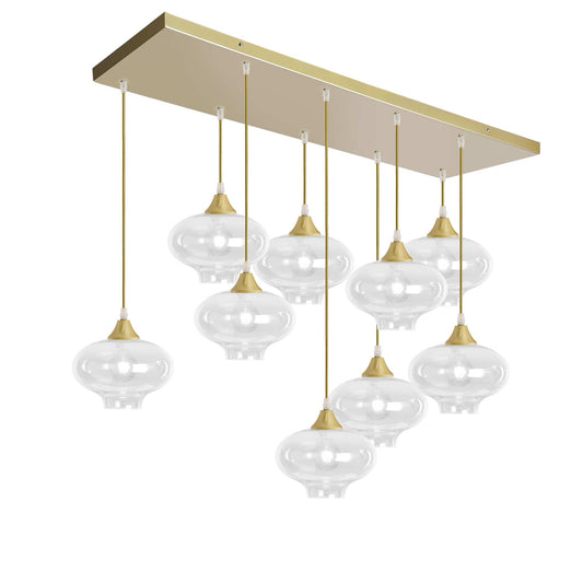 Murano 9 Light Pendant Teardrop Shades