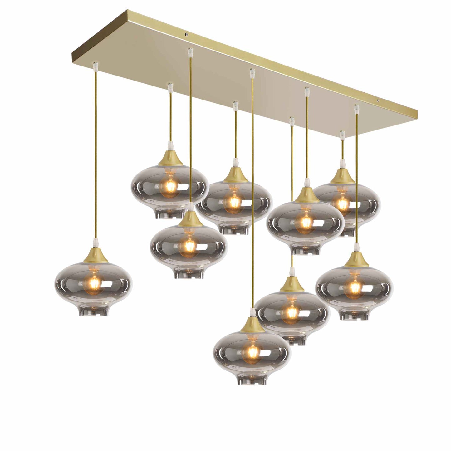 Murano 9 Light Pendant Teardrop Shades