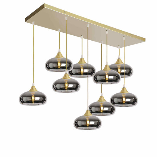Murano 9 Light Pendant Mushroom Shades