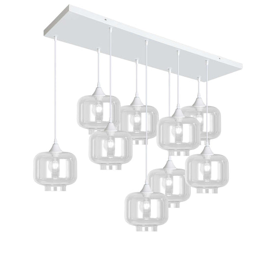 Murano 9 Light Pendant Round Shades
