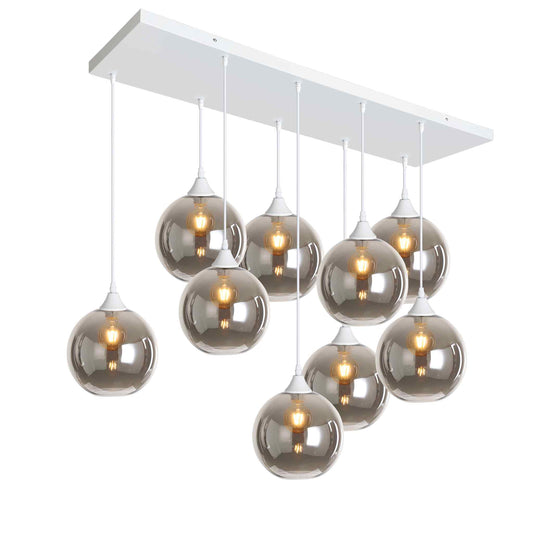 Murano 9 Light Pendant Globe Shades