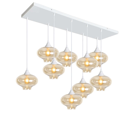 Murano 9 Light Pendant Teardrop Shades
