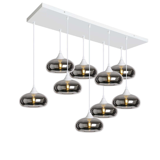 Murano 9 Light Pendant Mushroom Shades