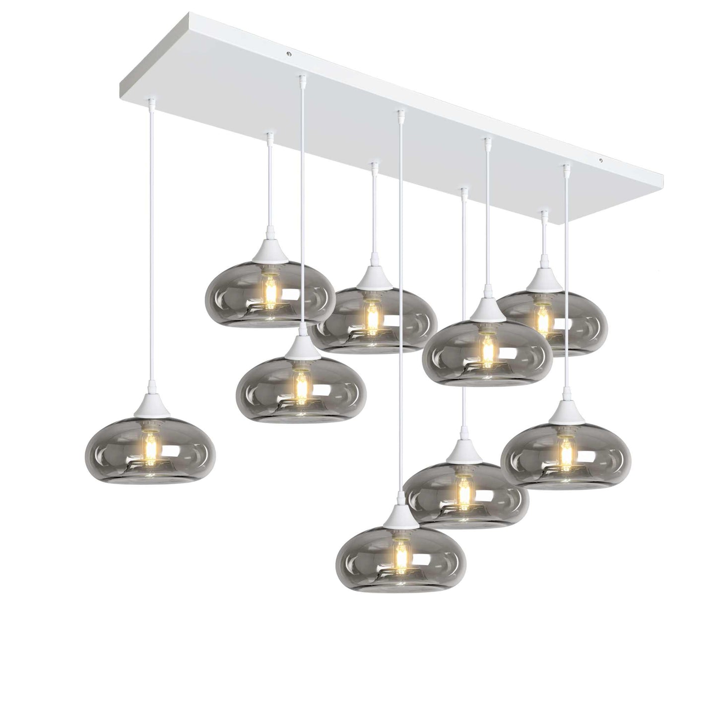 Murano 9 Light Pendant Mushroom Shades