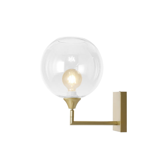 Murano Gold Wall Light with Globe glass