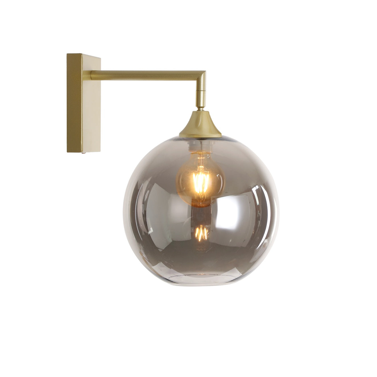 Murano Gold Wall Light with Globe glass