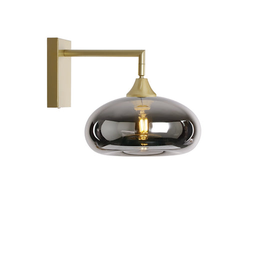 Murano Gold Wall Light with Mushroom glass