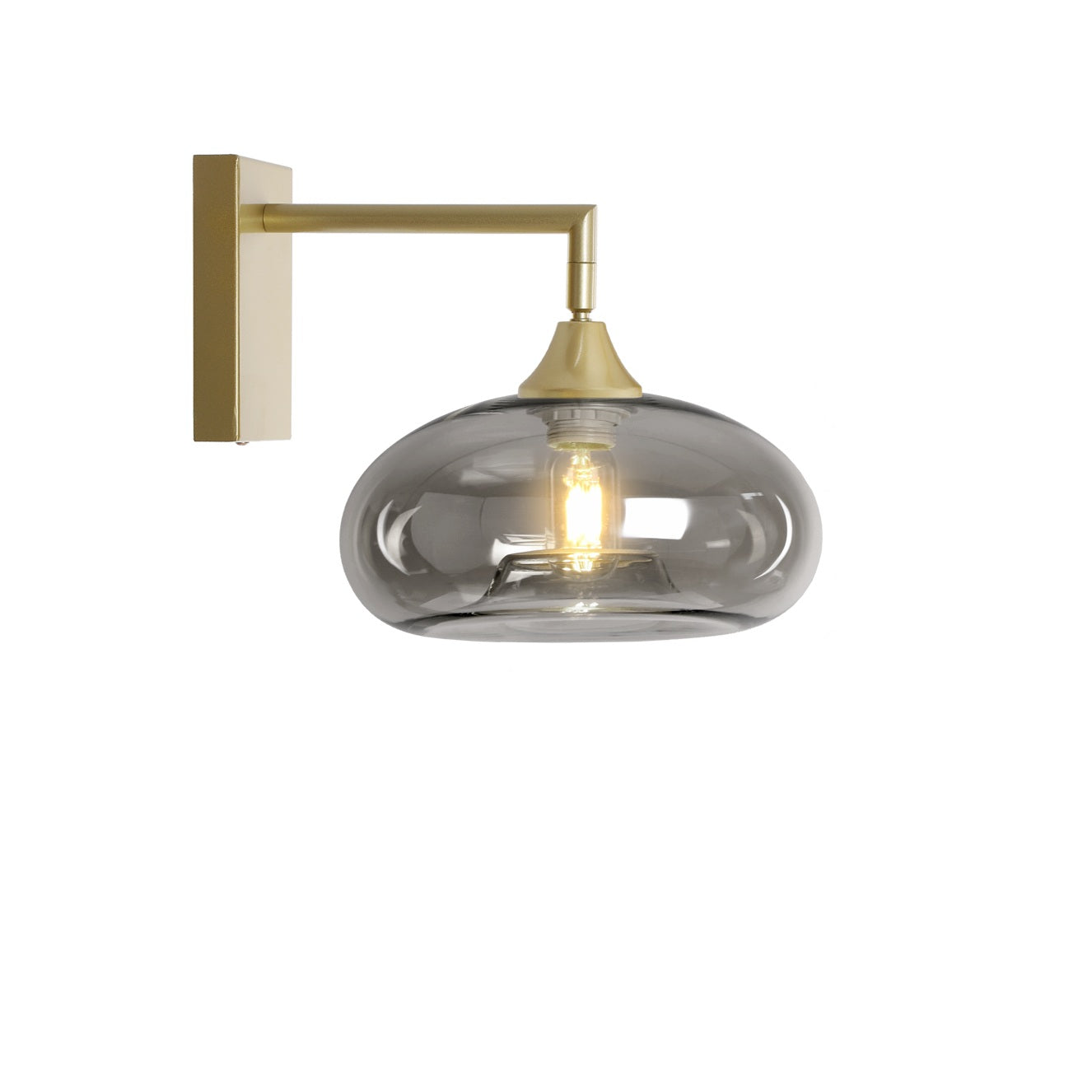 Murano Gold Wall Light with Mushroom glass