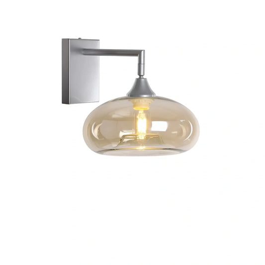 Murano Silver Wall Light with Mushroom glass