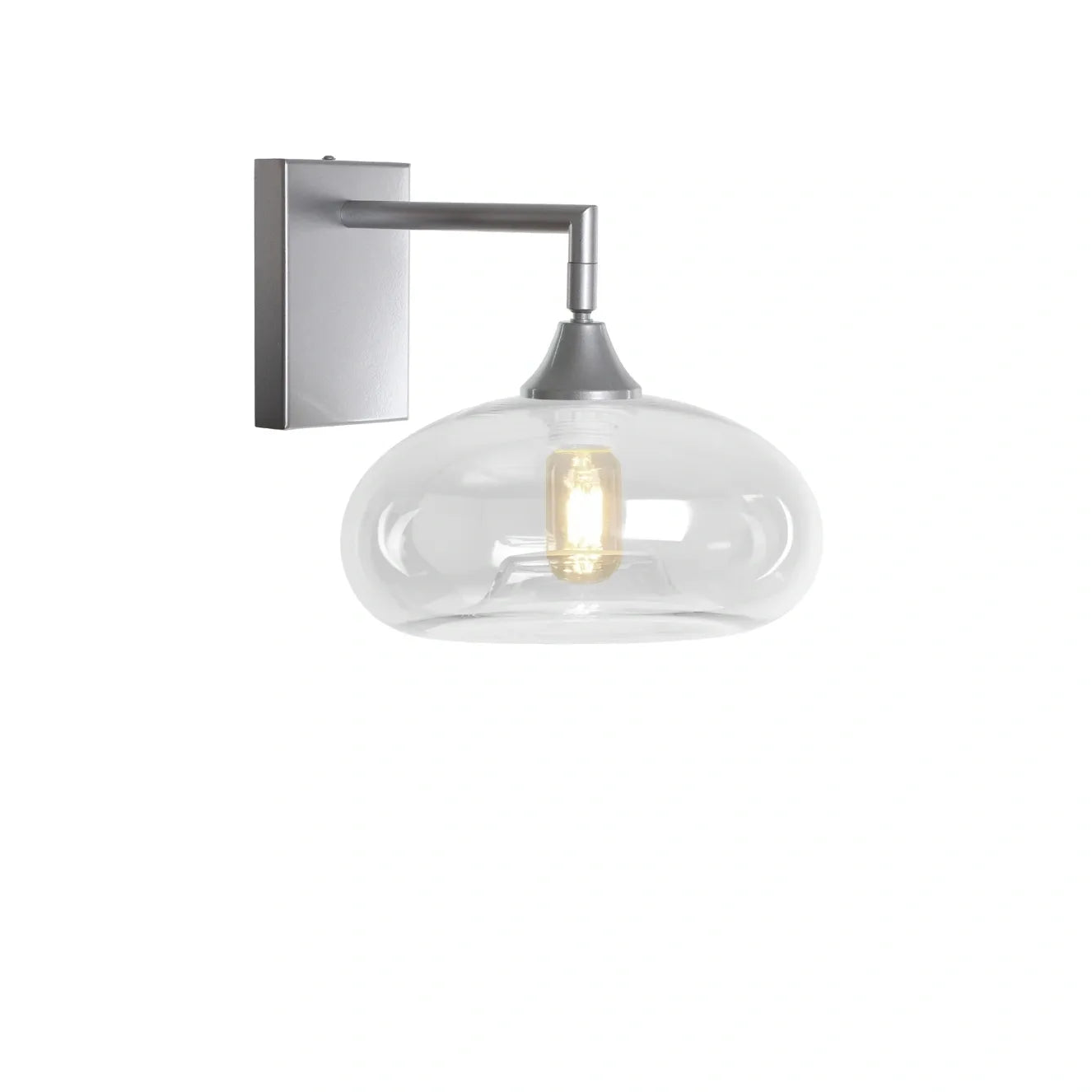 Murano Silver Wall Light with Mushroom glass