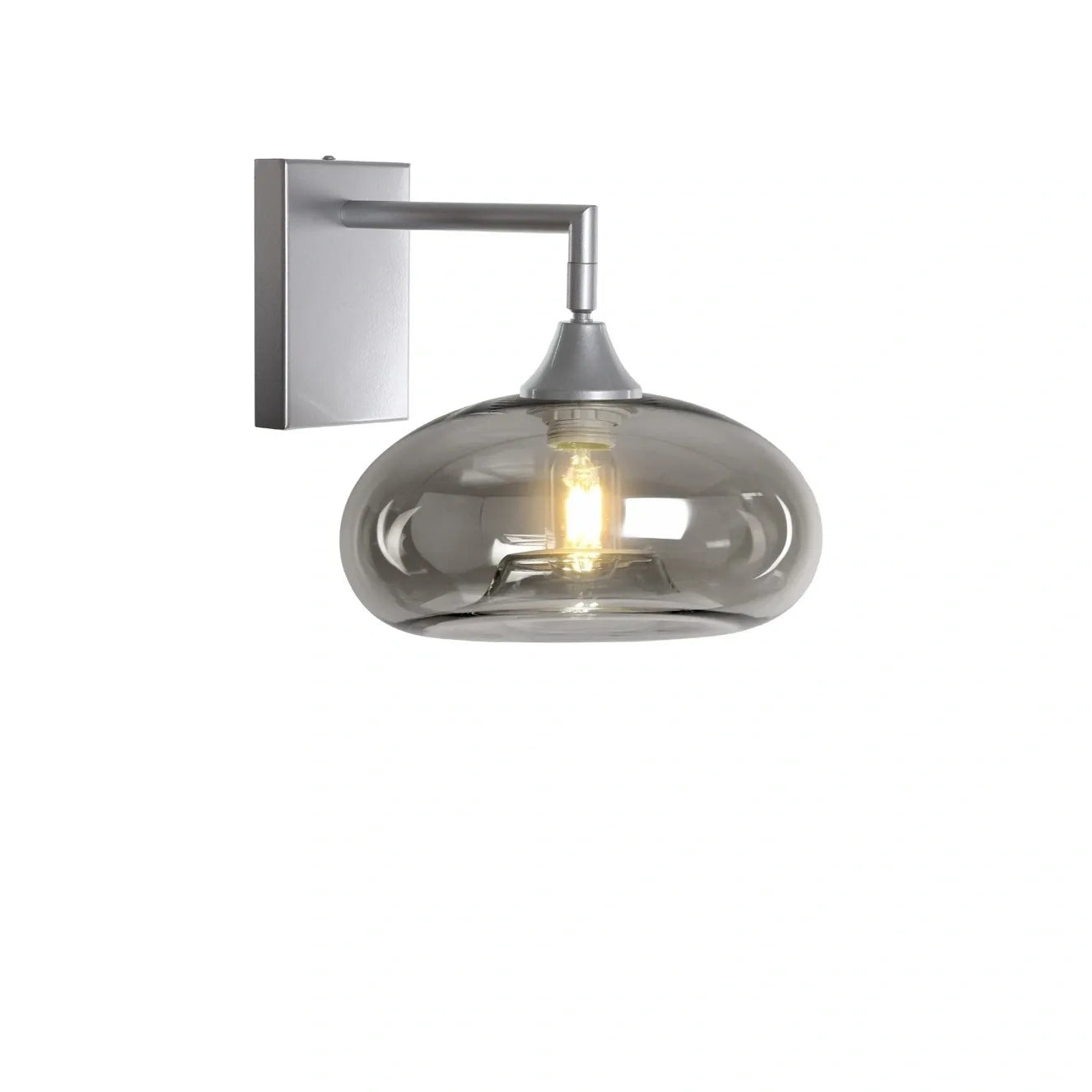 Murano Silver Wall Light with Mushroom glass